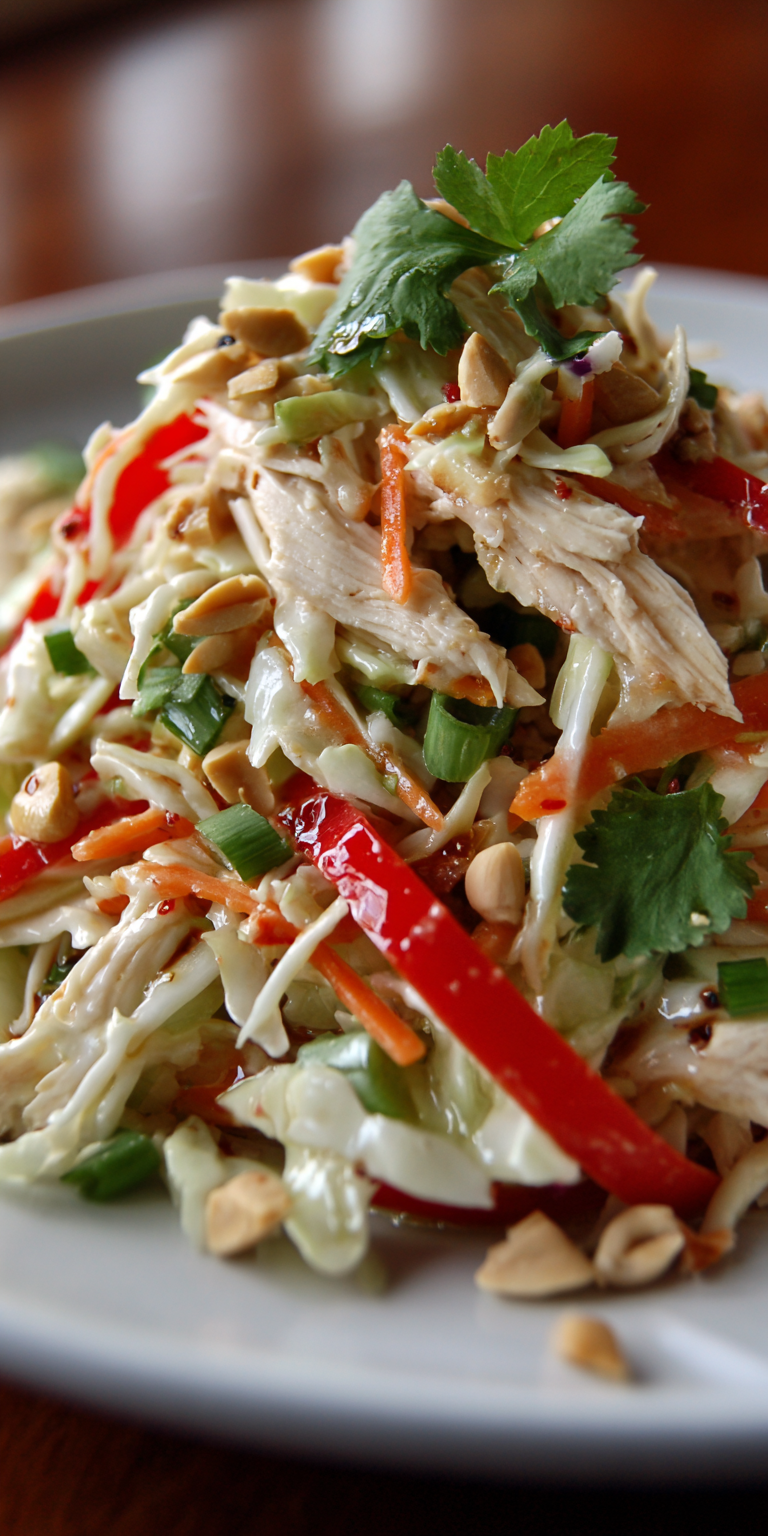 Asian Slaw Chicken Easy Salads served warm with gentle spices and a cozy aroma