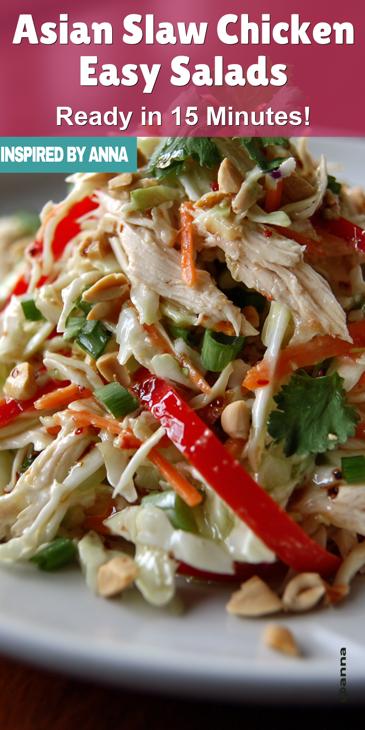 Asian Slaw Chicken Easy Salads served warm with cozy spices