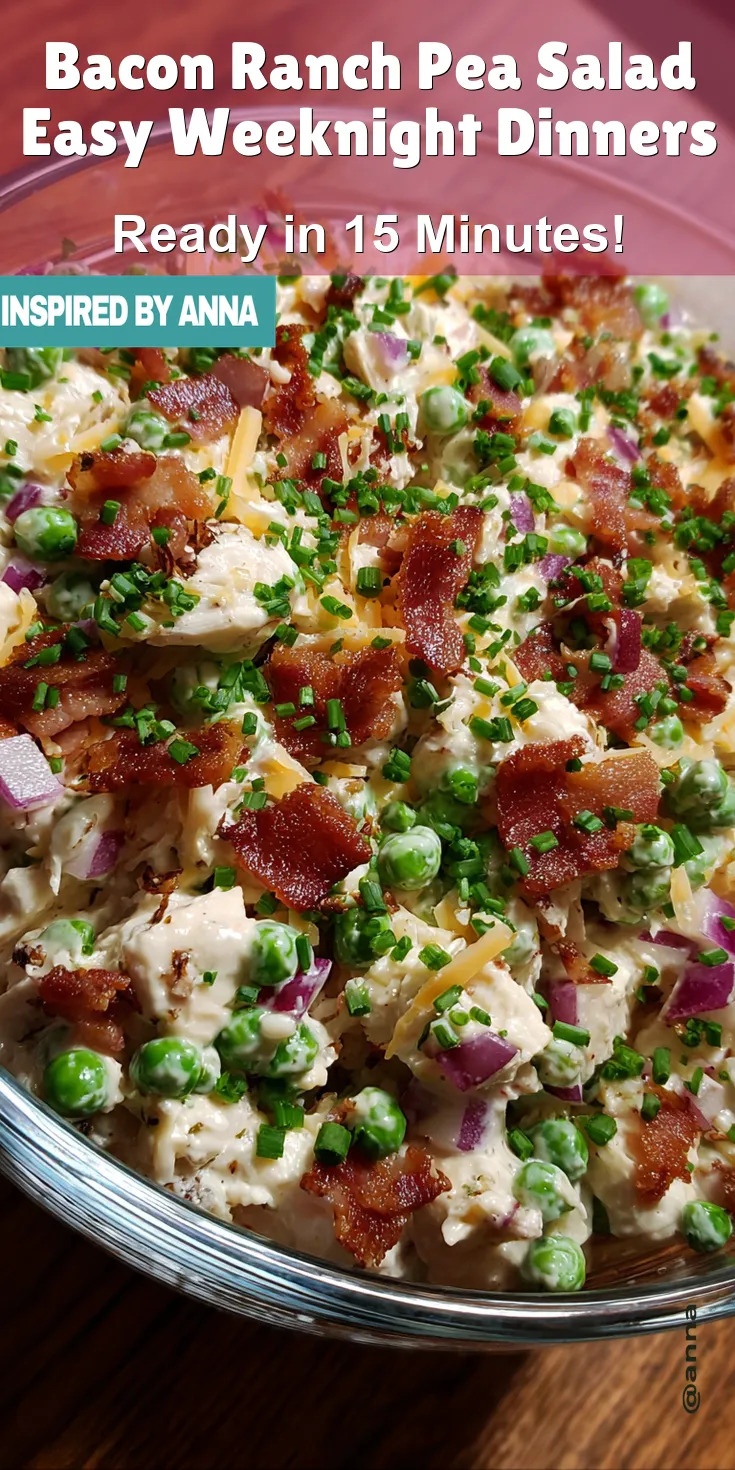 Bacon Ranch Pea Salad Easy Weeknight Dinners served warm with cozy spices