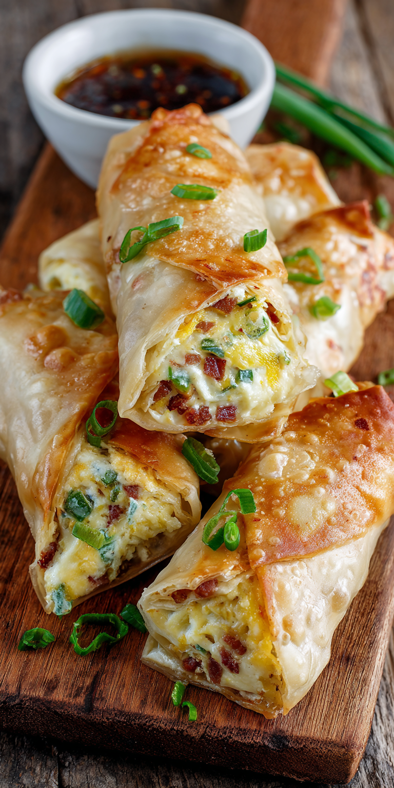 Baked Jalapeno Popper Egg Rolls Recipe
