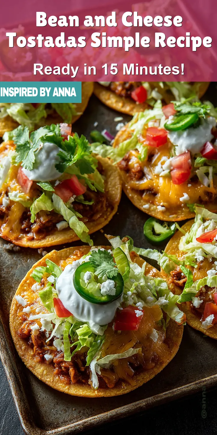 Bean and Cheese Tostadas Simple Recipe served warm with cozy spices