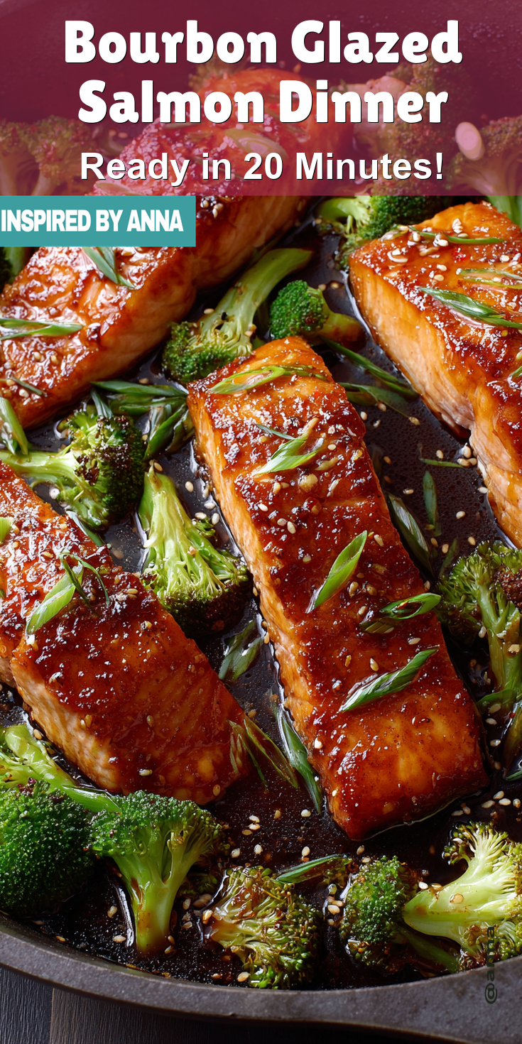Bourbon Glazed Salmon Dinner served warm with cozy spices