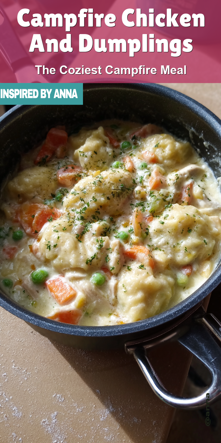Campfire Chicken And Dumplings served warm with cozy spices
