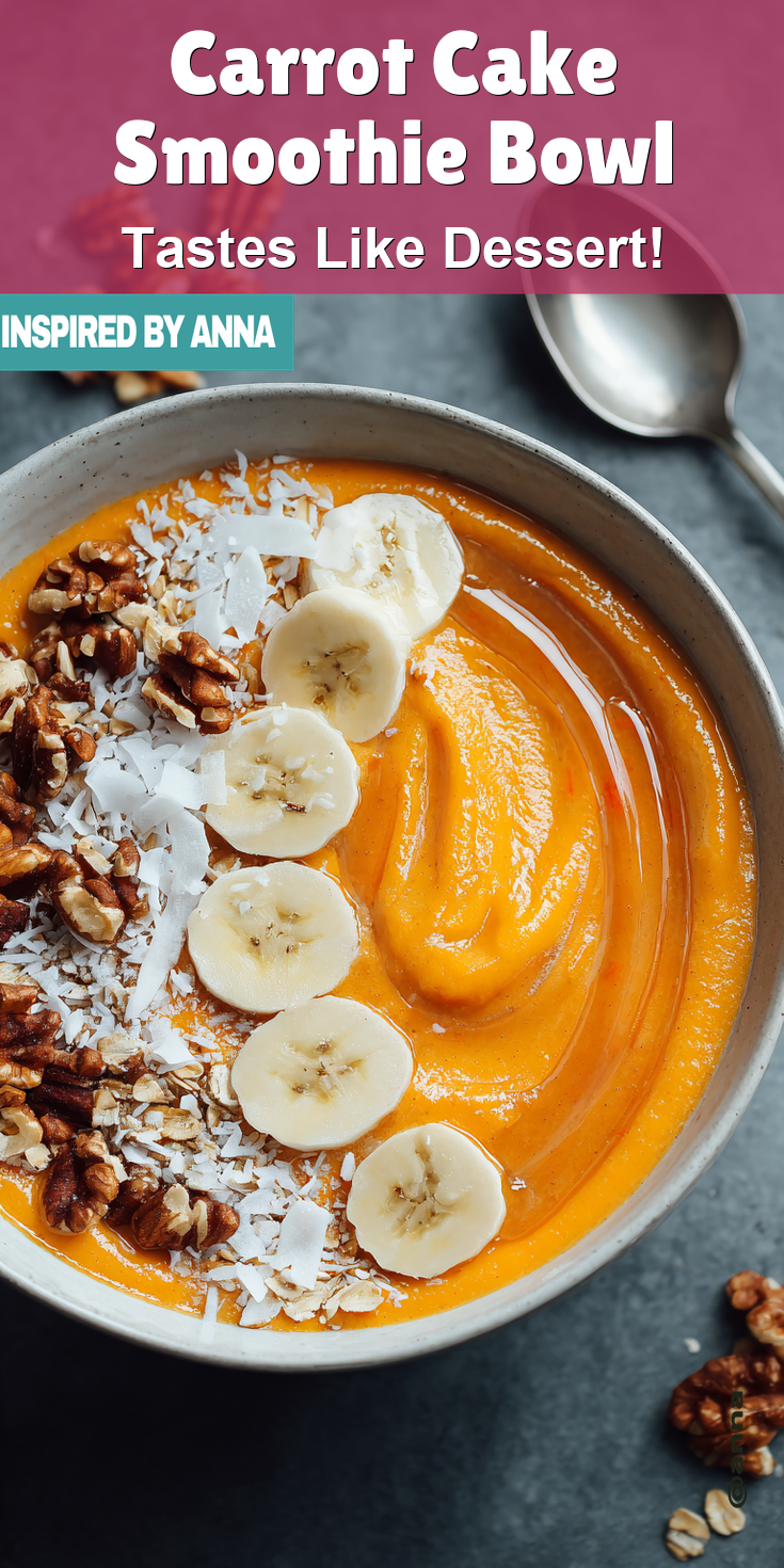 Carrot Cake Smoothie Bowl served warm with cozy spices