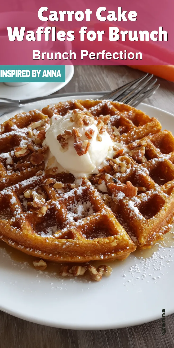 Carrot Cake Waffles for Brunch served warm with cozy spices