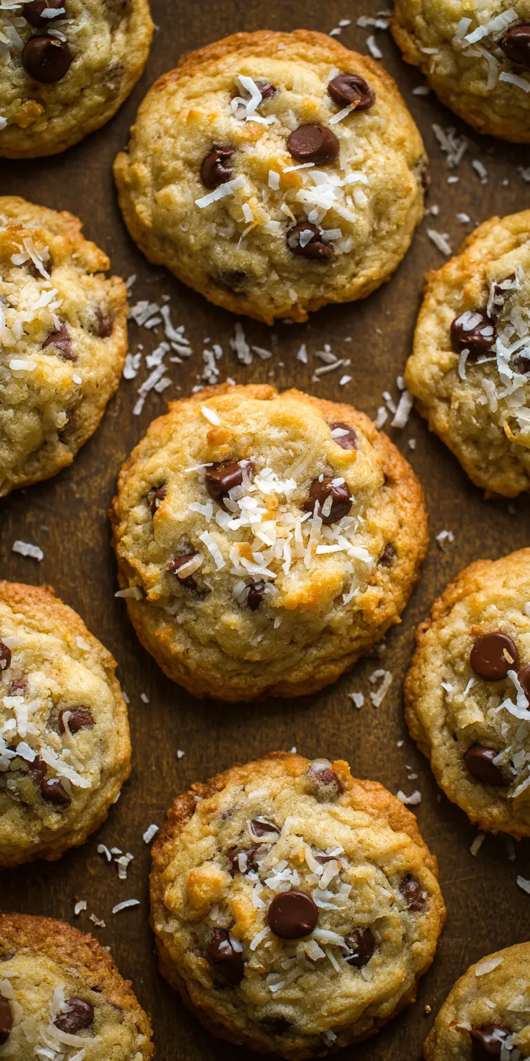 Coconut Chocolate Chip Cookies served warm with cozy spices