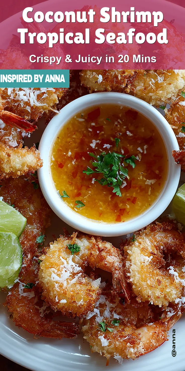 Coconut Shrimp Tropical Seafood served warm with cozy spices