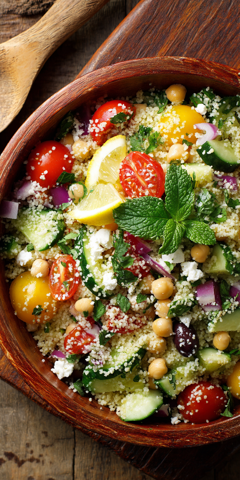Couscous Salad Mediterranean Recipes served warm with gentle spices and a cozy aroma