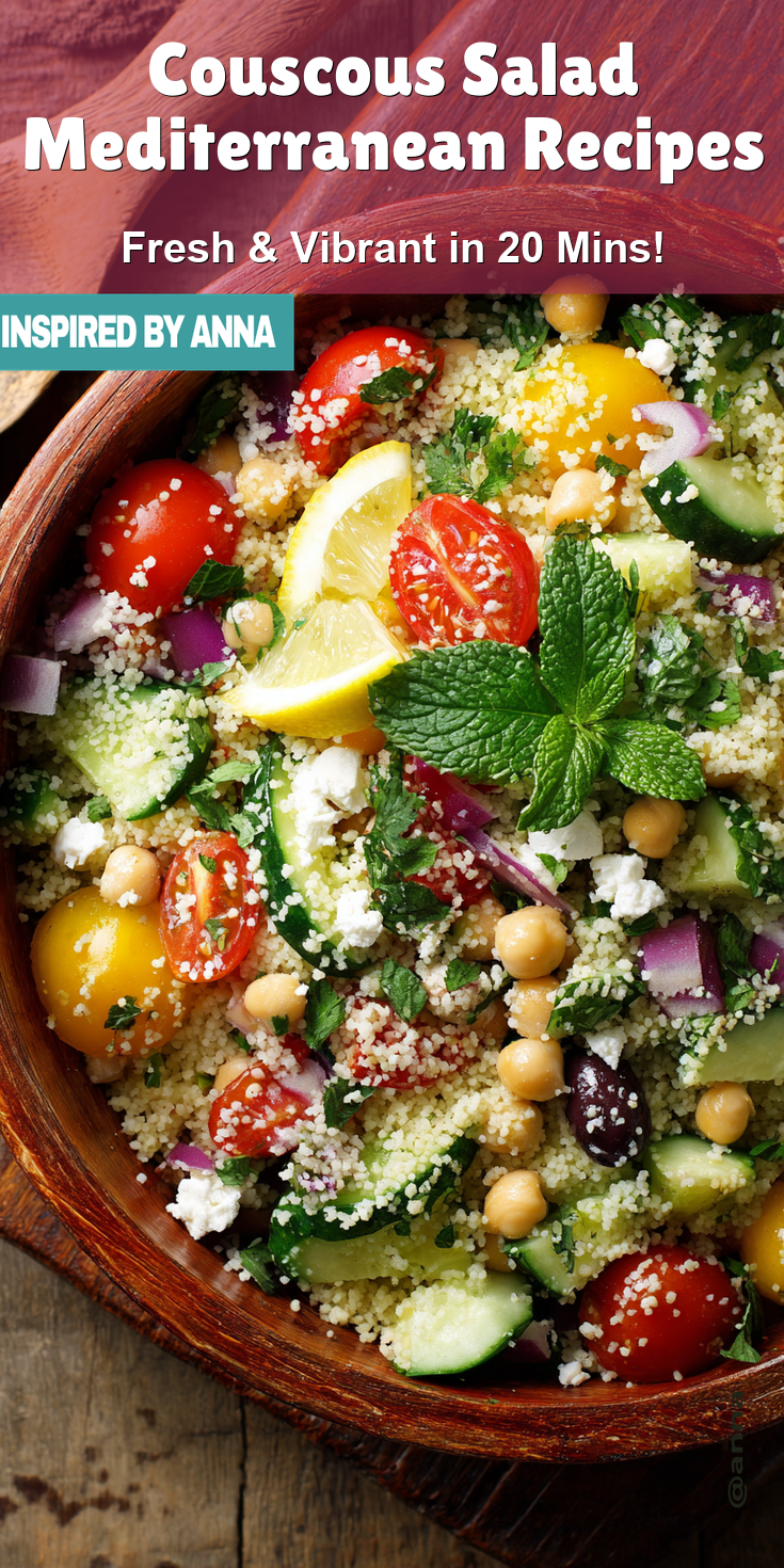 Couscous Salad Mediterranean Recipes served warm with cozy spices