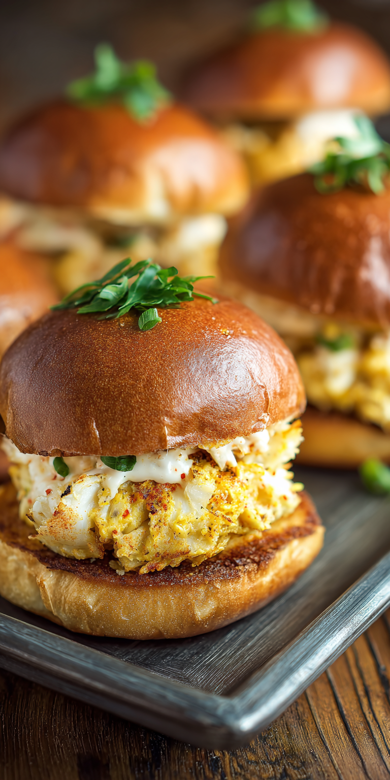 Crab Cake Sliders Seafood Dishes Recipe