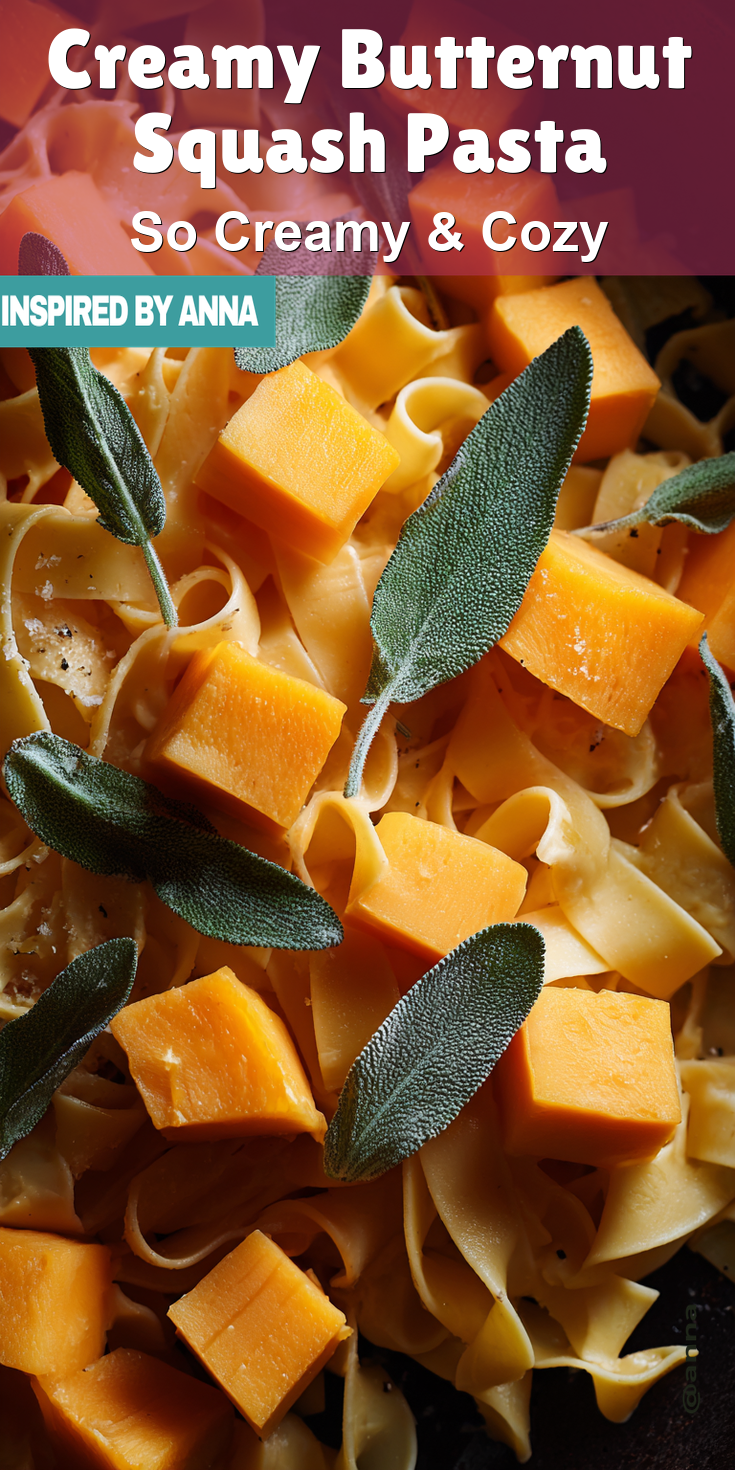 Creamy Butternut Squash Pasta served warm with cozy spices