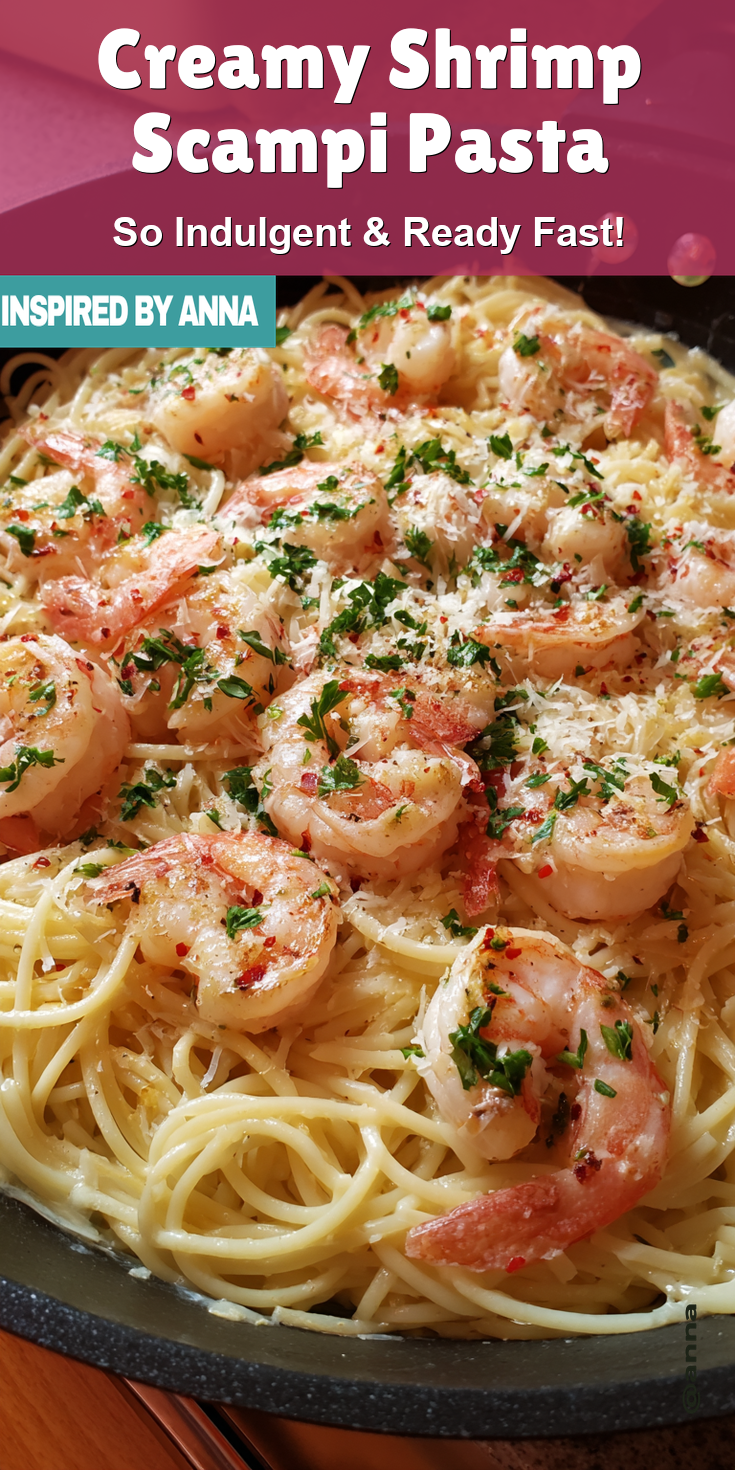Creamy Shrimp Scampi Pasta served warm with cozy spices