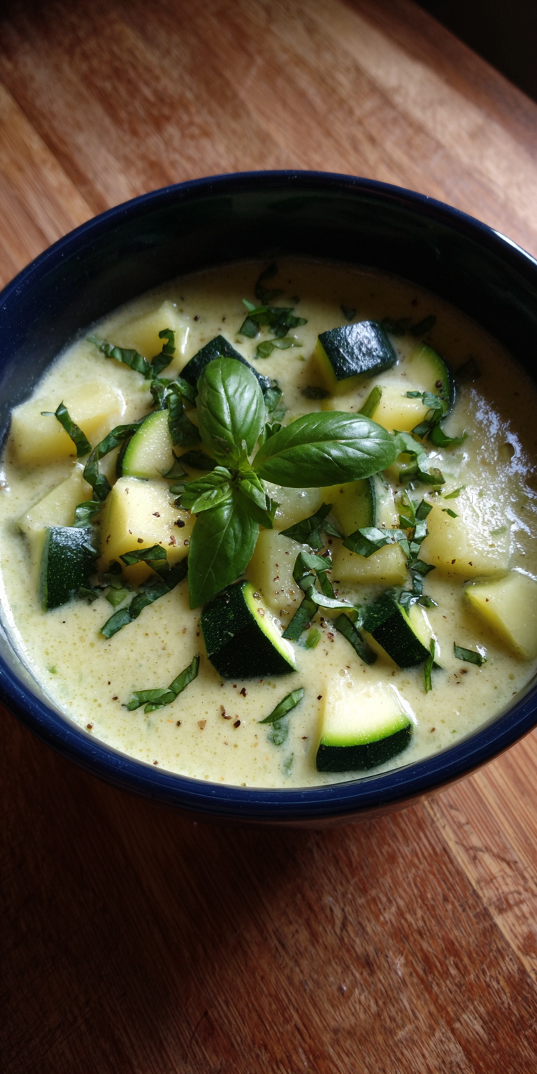 Creamy Zucchini and Basil Soup Recipe