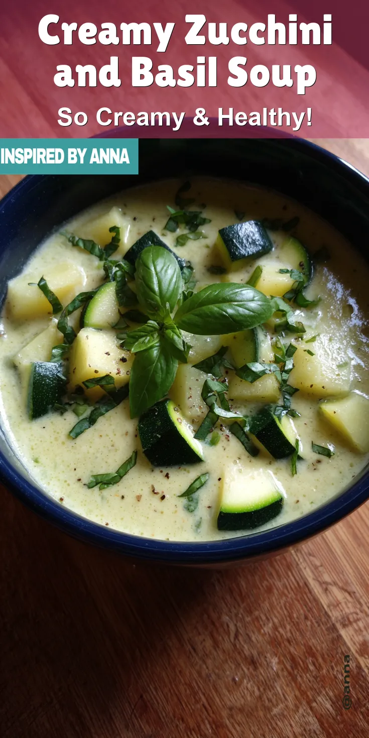 Creamy Zucchini and Basil Soup served warm with cozy spices