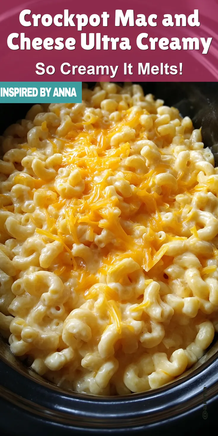 Crockpot Mac and Cheese Ultra Creamy served warm with cozy spices