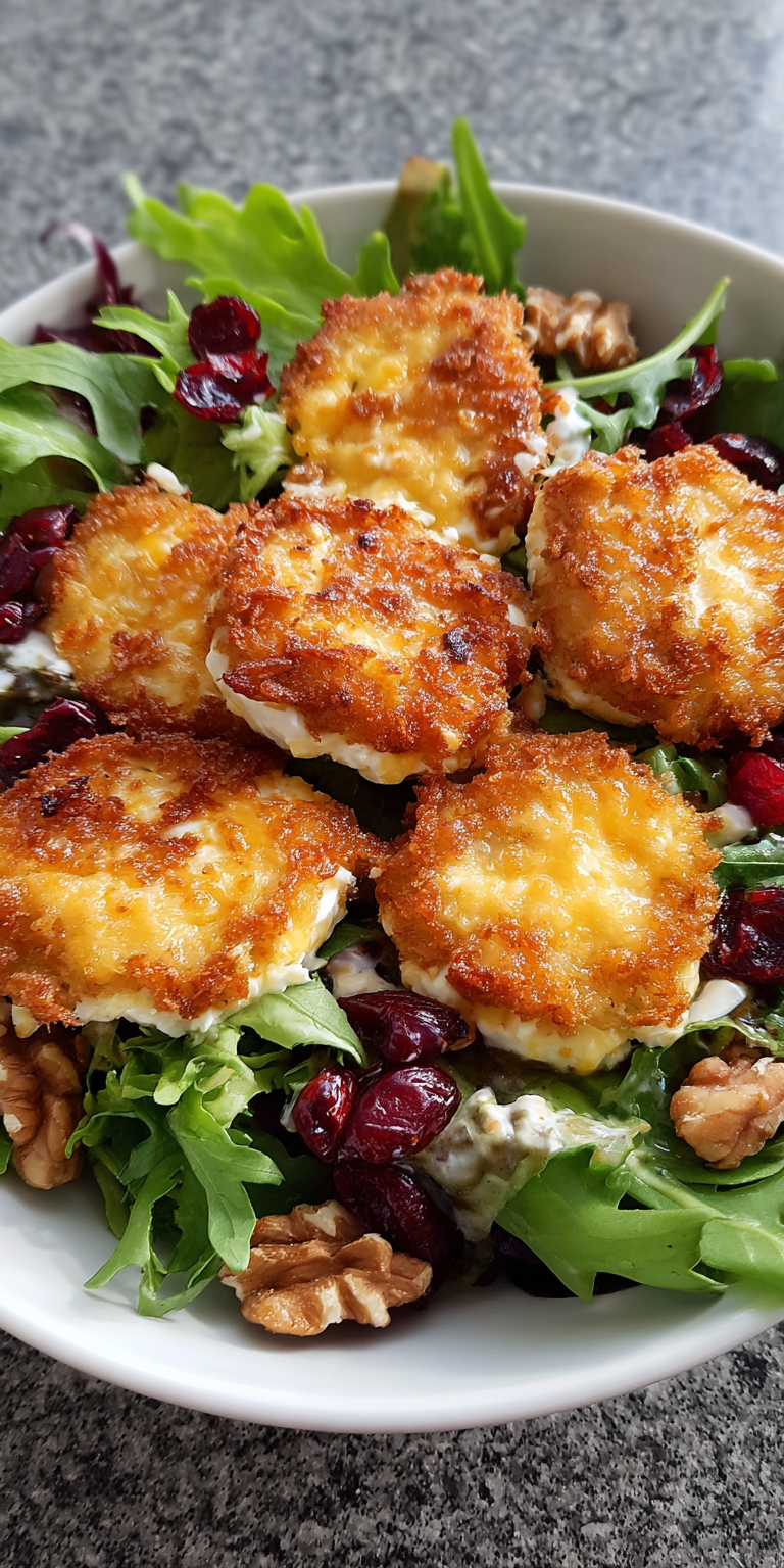 Fried Goat Cheese Salad Bowl Recipe