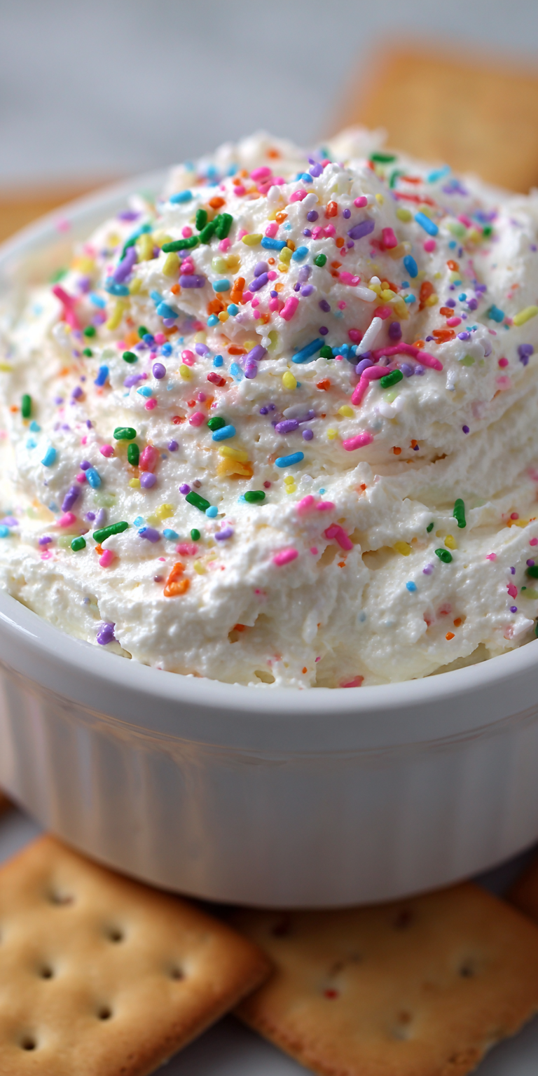 Funfetti Cake Batter Dip Dessert served warm with cozy spices