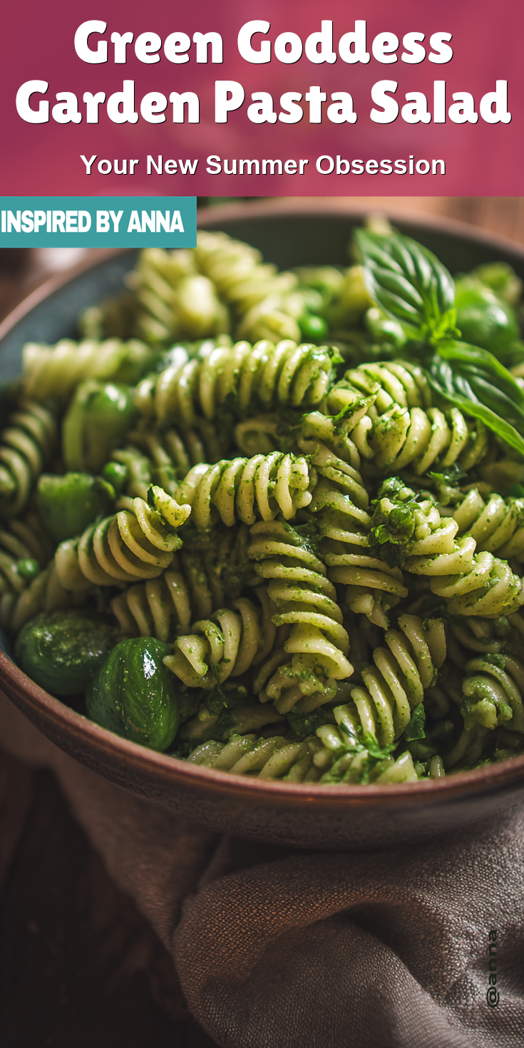 Green Goddess Garden Pasta Salad served warm with gentle spices and a cozy aroma
