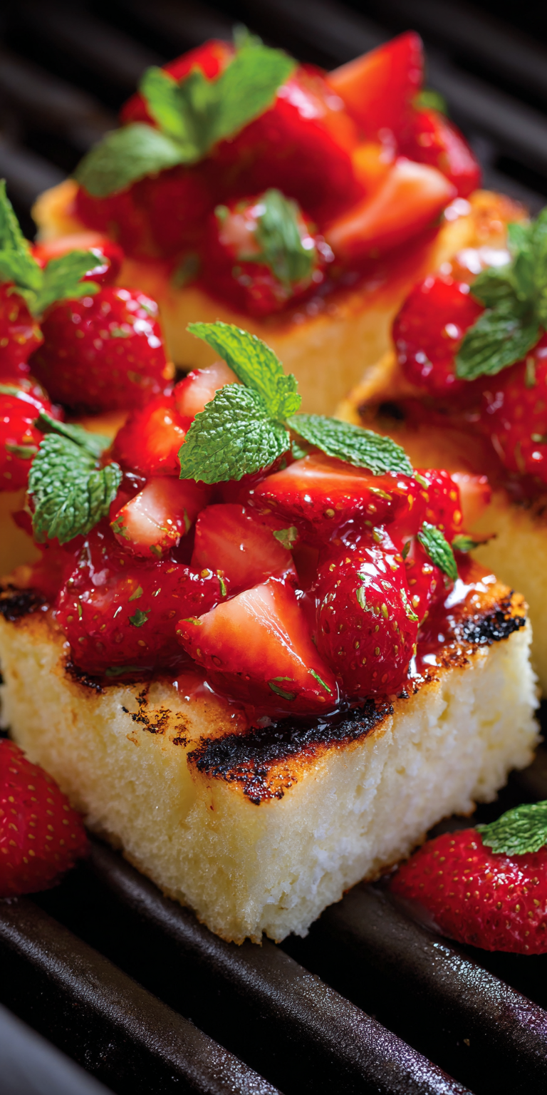 Grilled Angel Food Cake Strawberry Shortcake Recipe