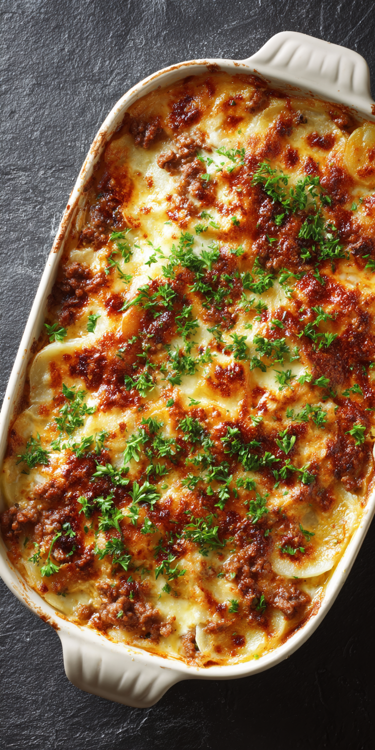Hamburger Scalloped Potatoes Casserole Recipe