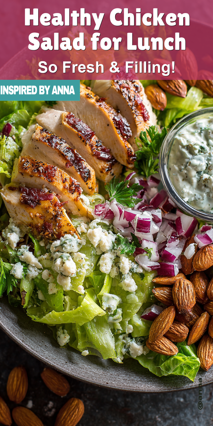 Healthy Chicken Salad for Lunch served warm with cozy spices
