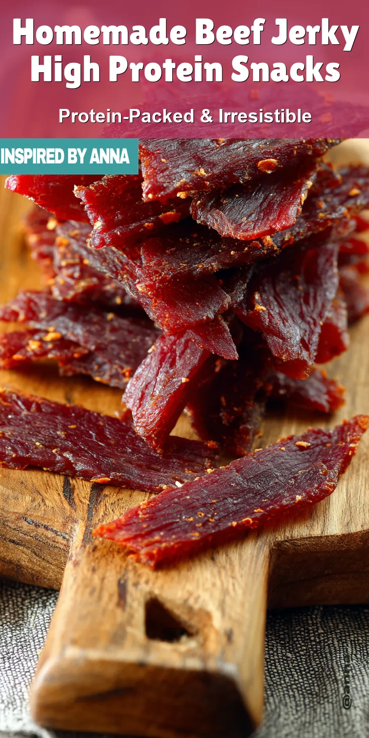 Homemade Beef Jerky High Protein Snacks served warm with cozy spices