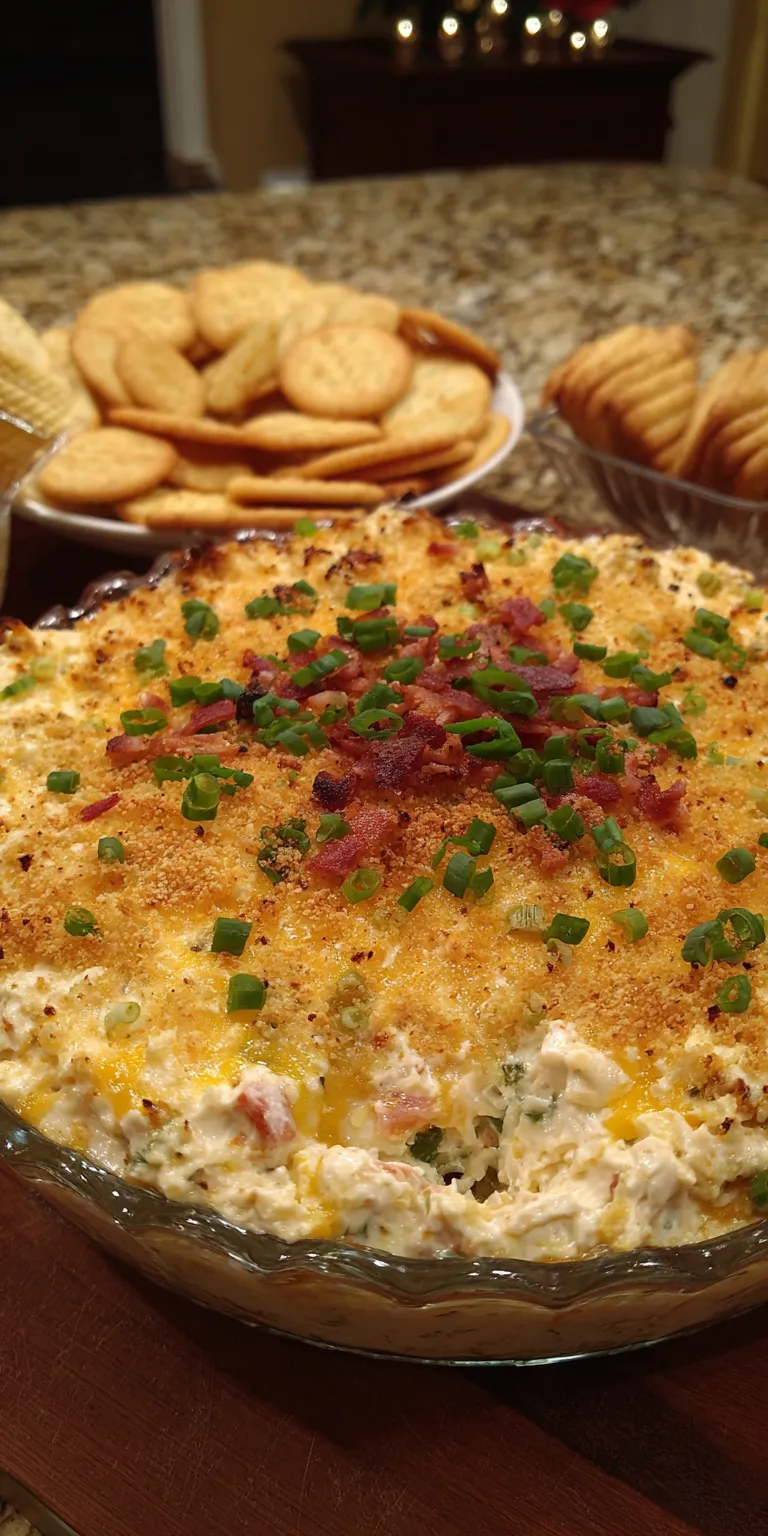 Jalapeno Popper Dip with Bacon served warm with cozy spices
