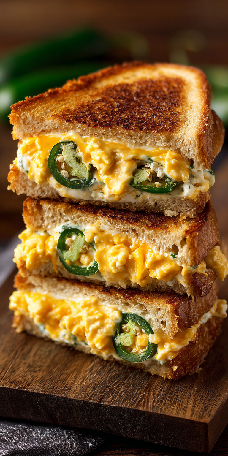 Jalapeno Popper Grilled Cheese served warm with cozy spices