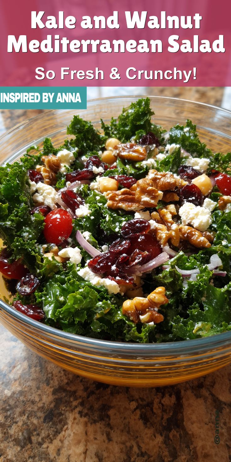 Kale and Walnut Mediterranean Salad served warm with cozy spices