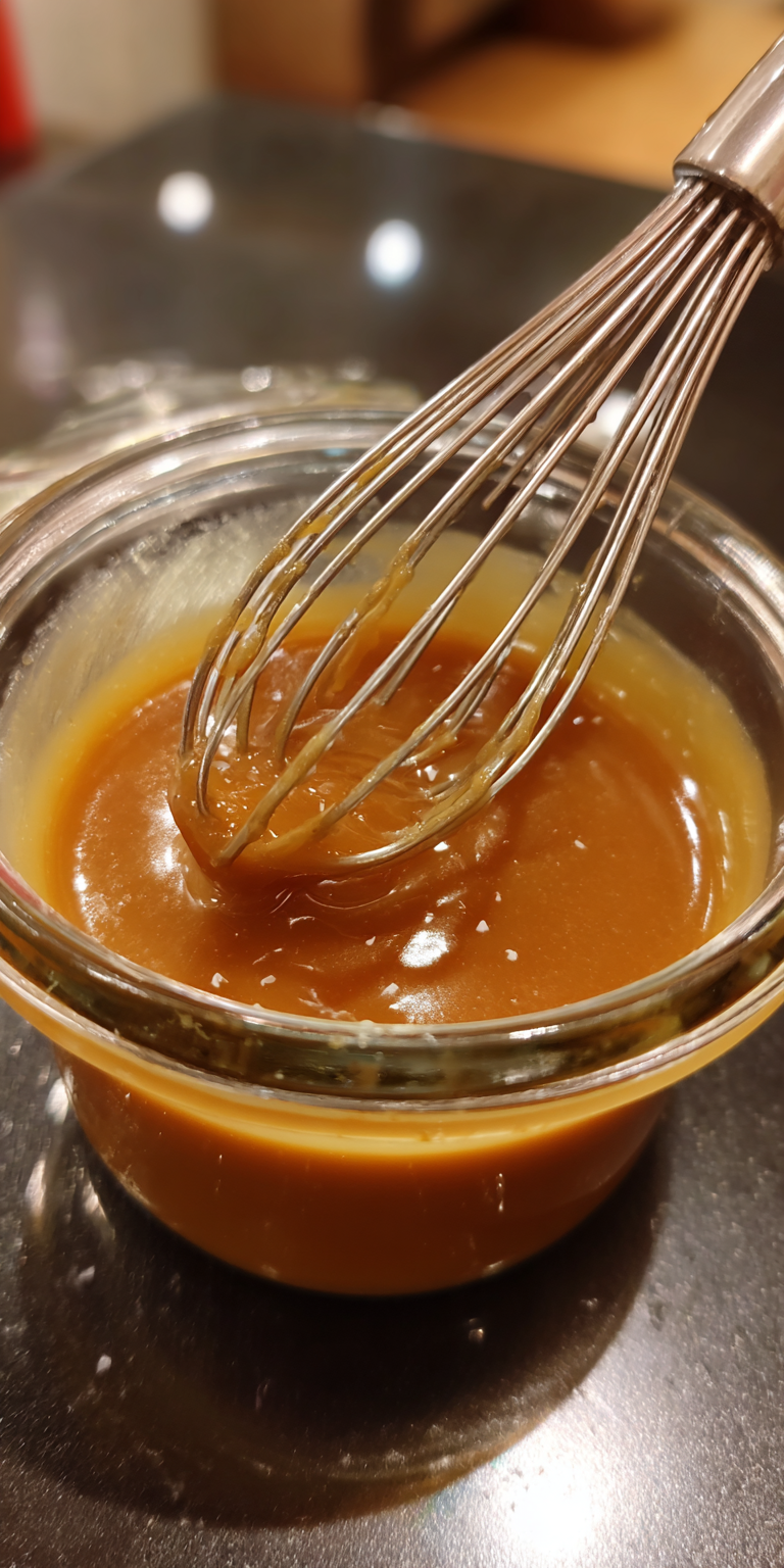 Keto Salted Caramel Sauce served warm with cozy spices