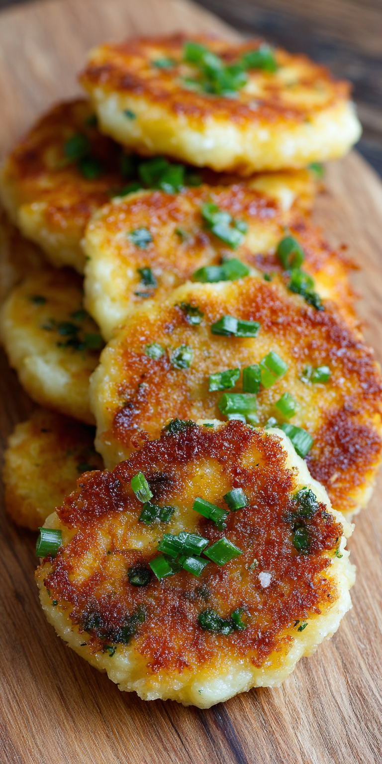 Leftover Mashed Potato Scalloped Cakes served warm with cozy spices