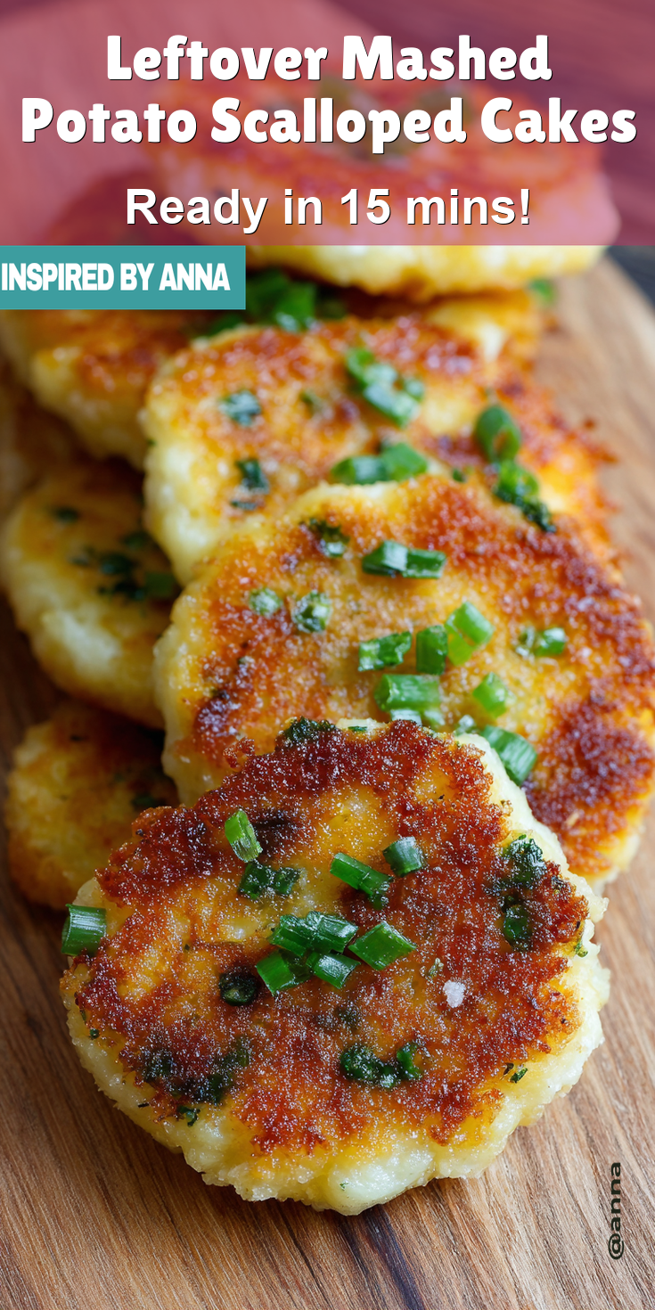 Leftover Mashed Potato Scalloped Cakes served warm with cozy spices