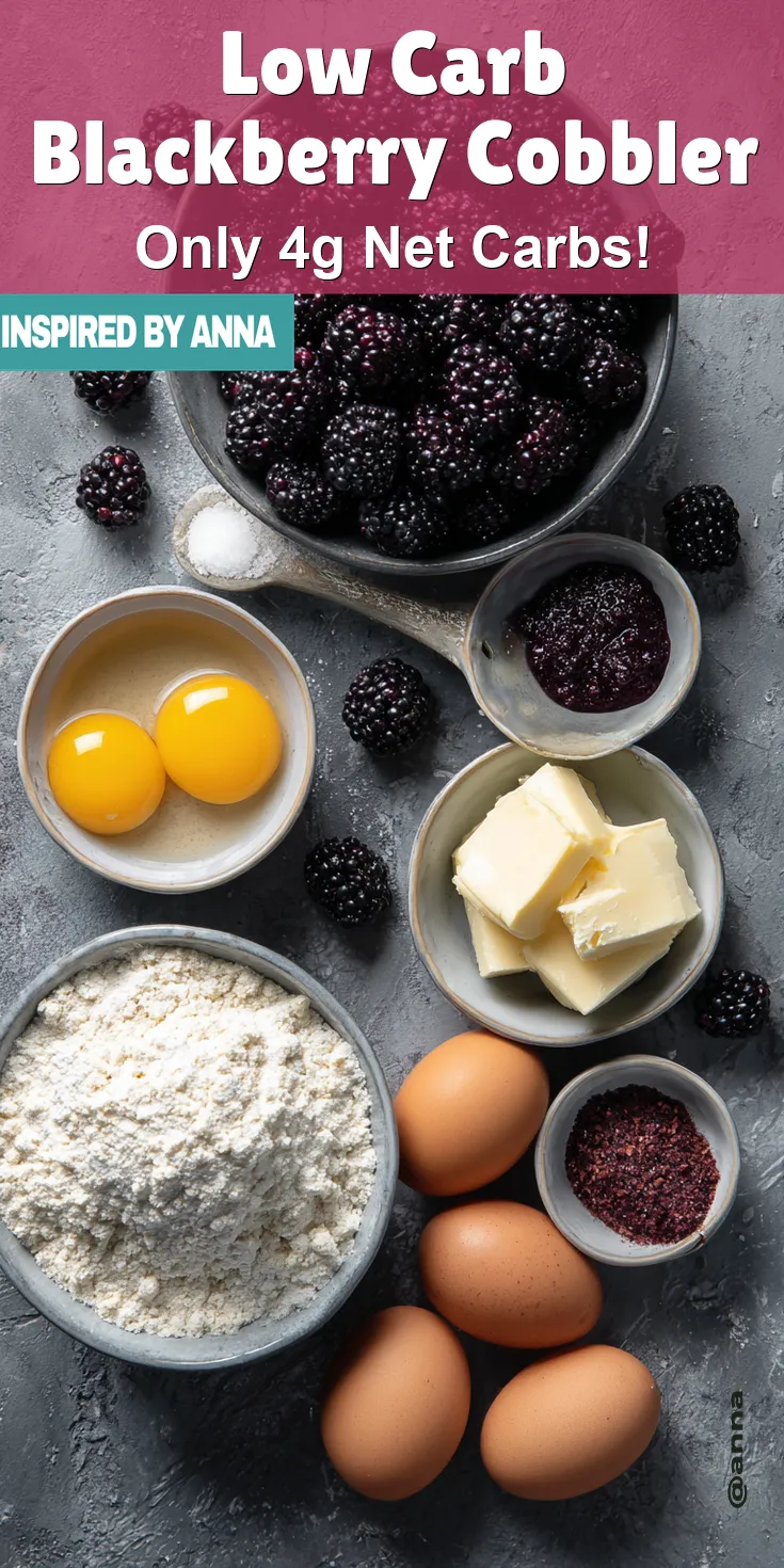 Low Carb Blackberry Cobbler served warm with cozy spices