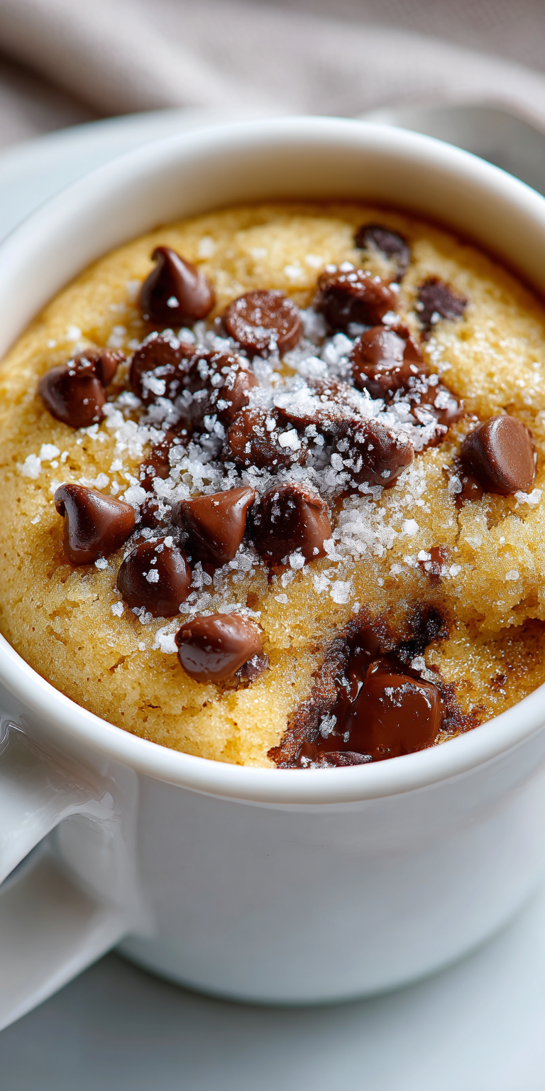 Microwave Mug Chocolate Chip Cookie served warm with cozy spices