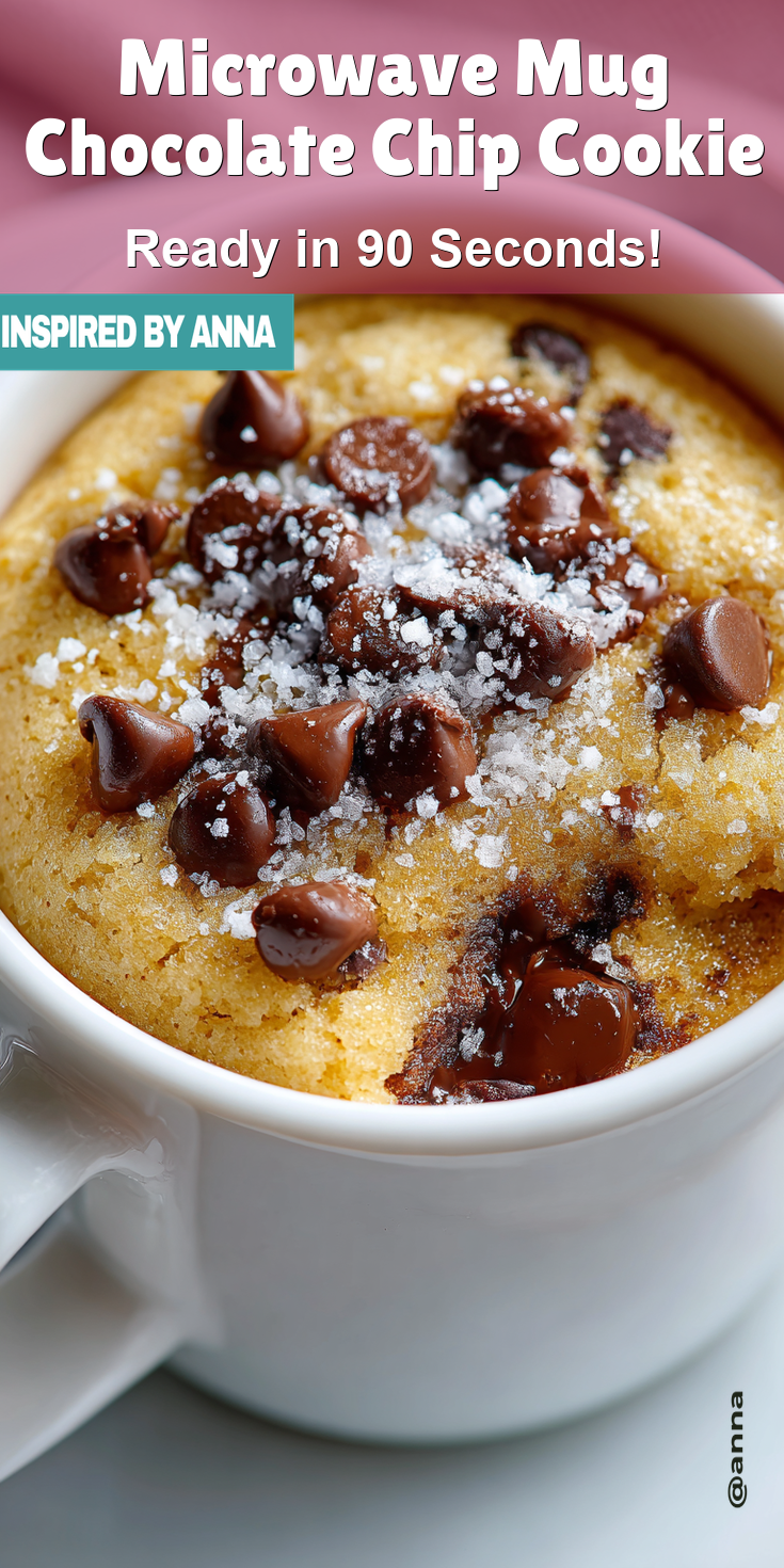 Microwave Mug Chocolate Chip Cookie served warm with cozy spices