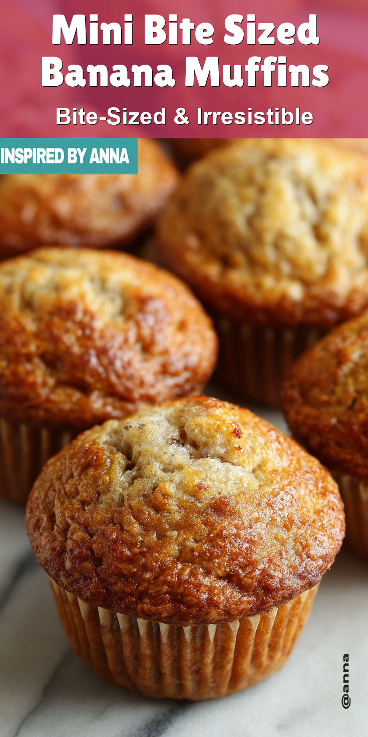 Mini Bite Sized Banana Muffins served warm with cozy spices