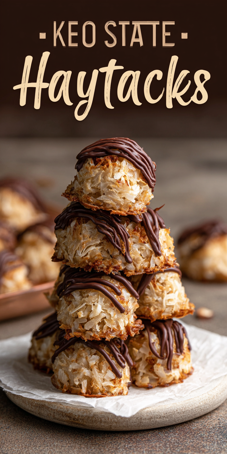 No Bake Keto Haystacks served warm with cozy spices