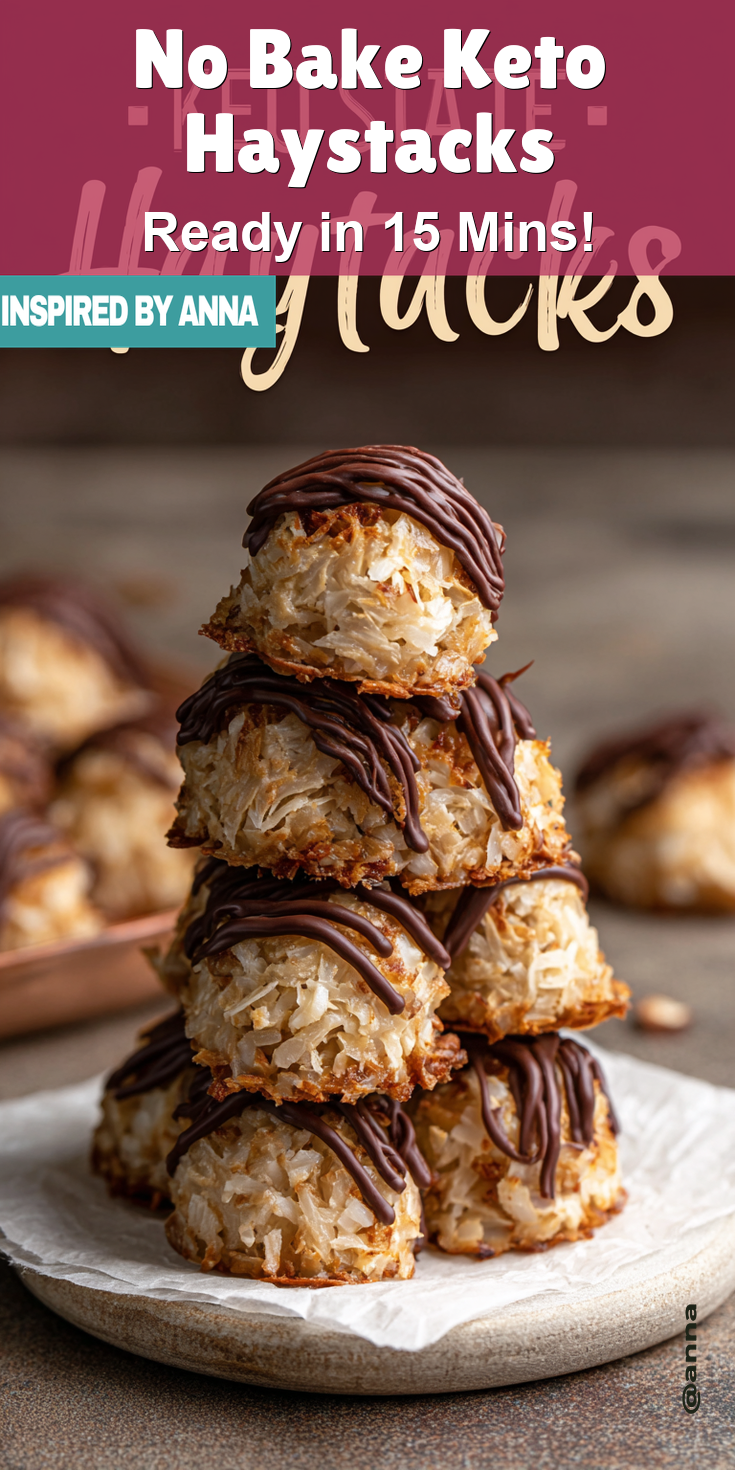 No Bake Keto Haystacks served warm with cozy spices