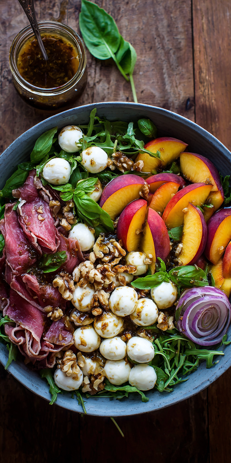Peach and Prosciutto Salad Bowl Recipe