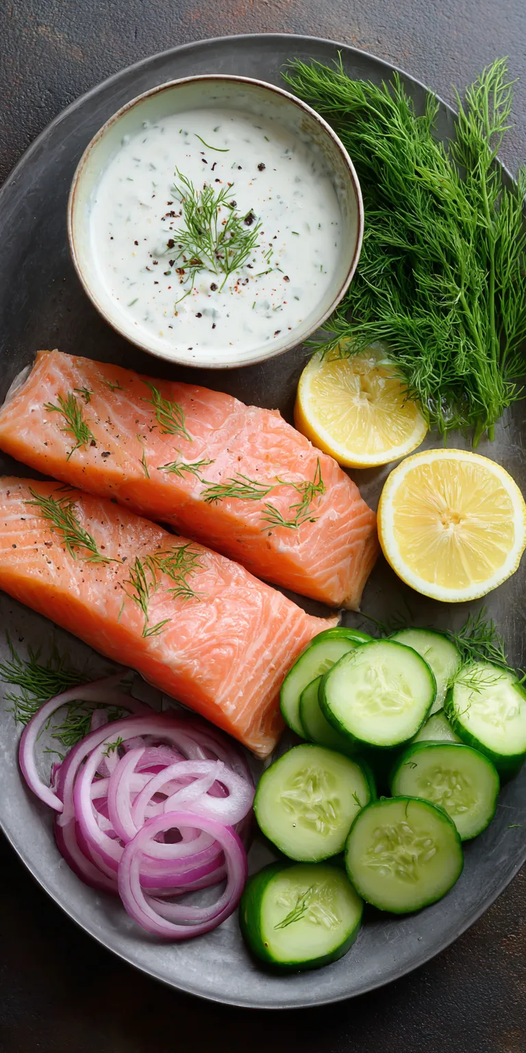 Poached Salmon with Cucumber served warm with cozy spices
