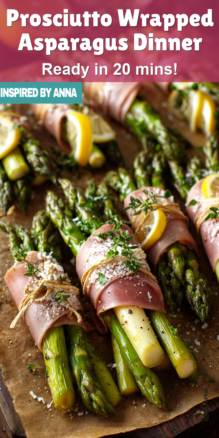 Prosciutto Wrapped Asparagus Dinner served warm with cozy spices