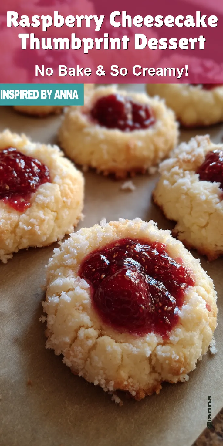 Raspberry Cheesecake Thumbprint Dessert served warm with cozy spices
