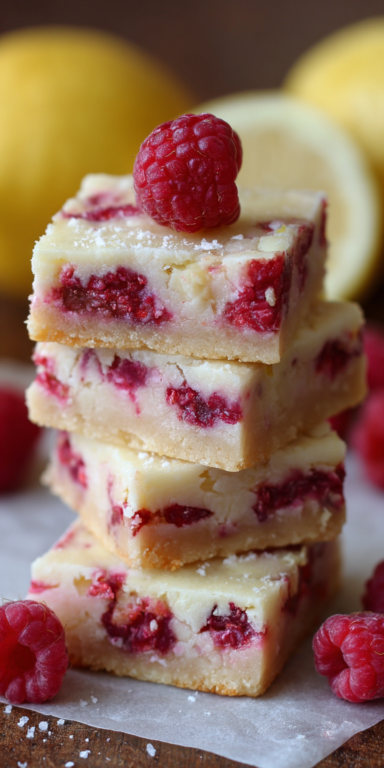 Raspberry Lemonade Bar Cookie served warm with cozy spices