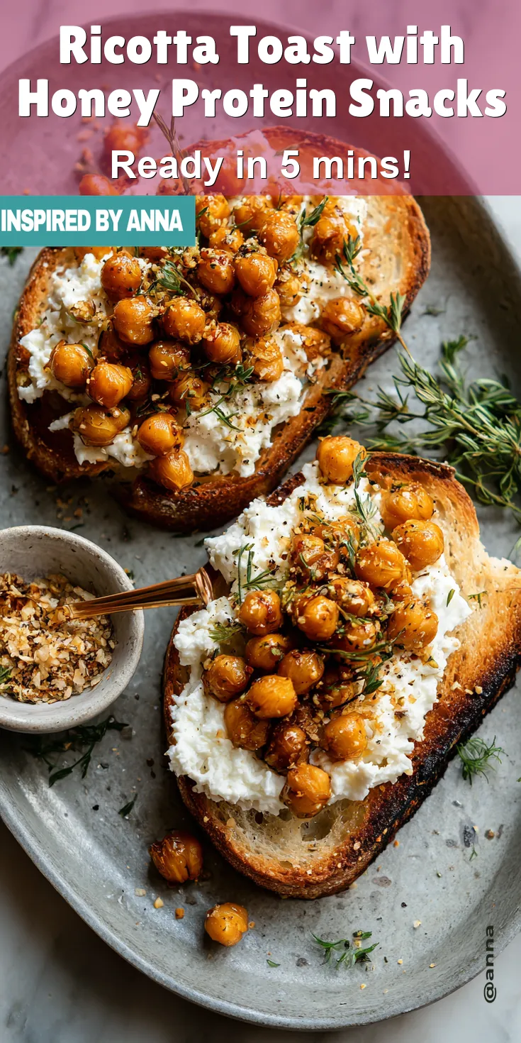 Ricotta Toast with Honey Protein Snacks served warm with cozy spices