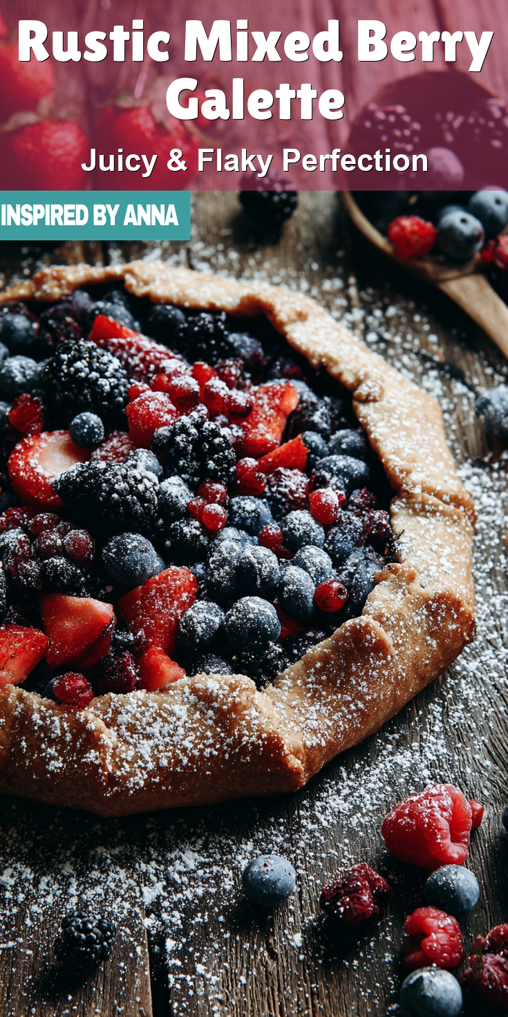 Rustic Mixed Berry Galette served warm with cozy spices