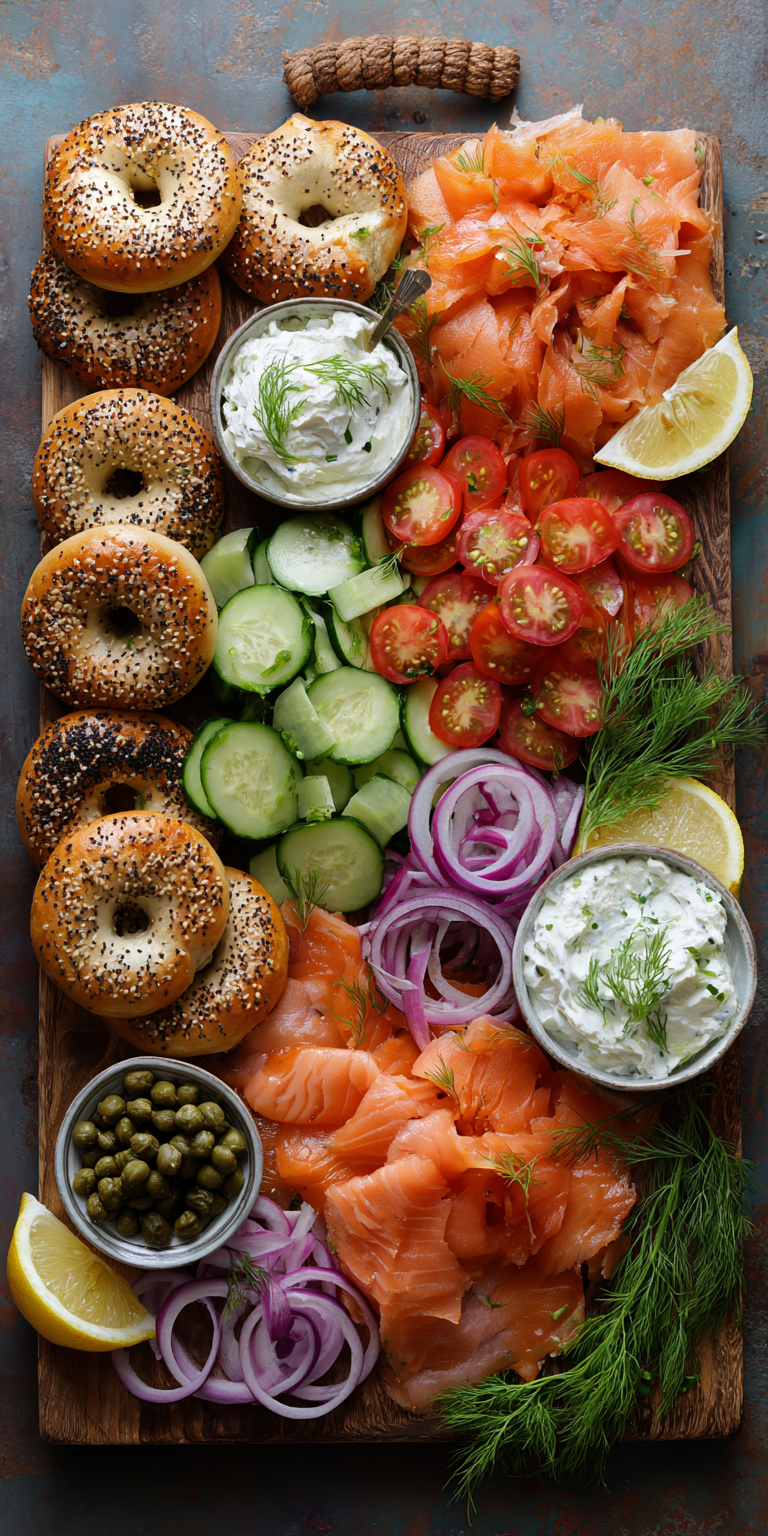 Smoked Salmon Bagel Board Recipe