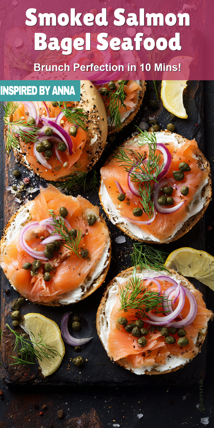 Smoked Salmon Bagel Seafood served warm with cozy spices