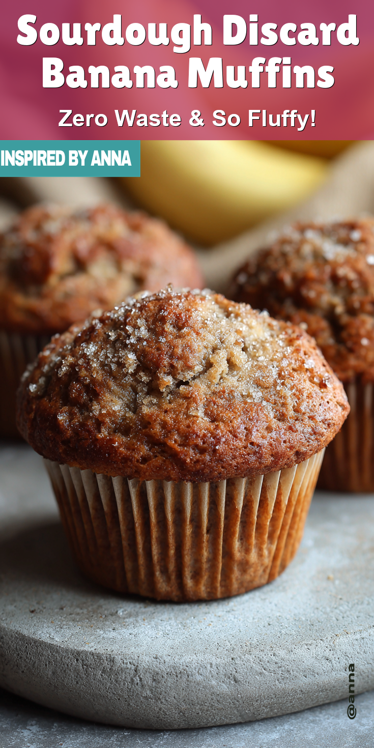 Sourdough Discard Banana Muffins served warm with gentle spices and a cozy aroma