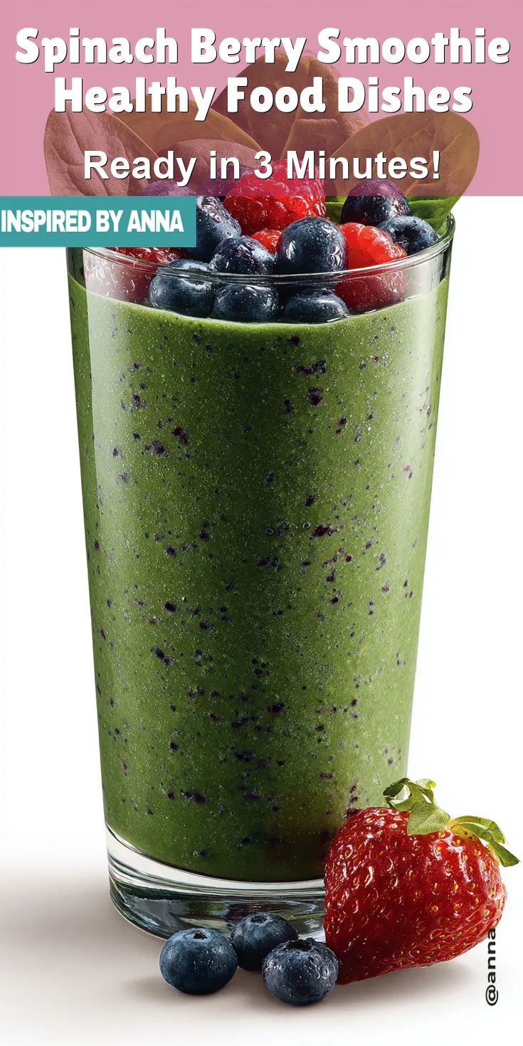 Spinach Berry Smoothie Healthy Food Dishes served warm with cozy spices