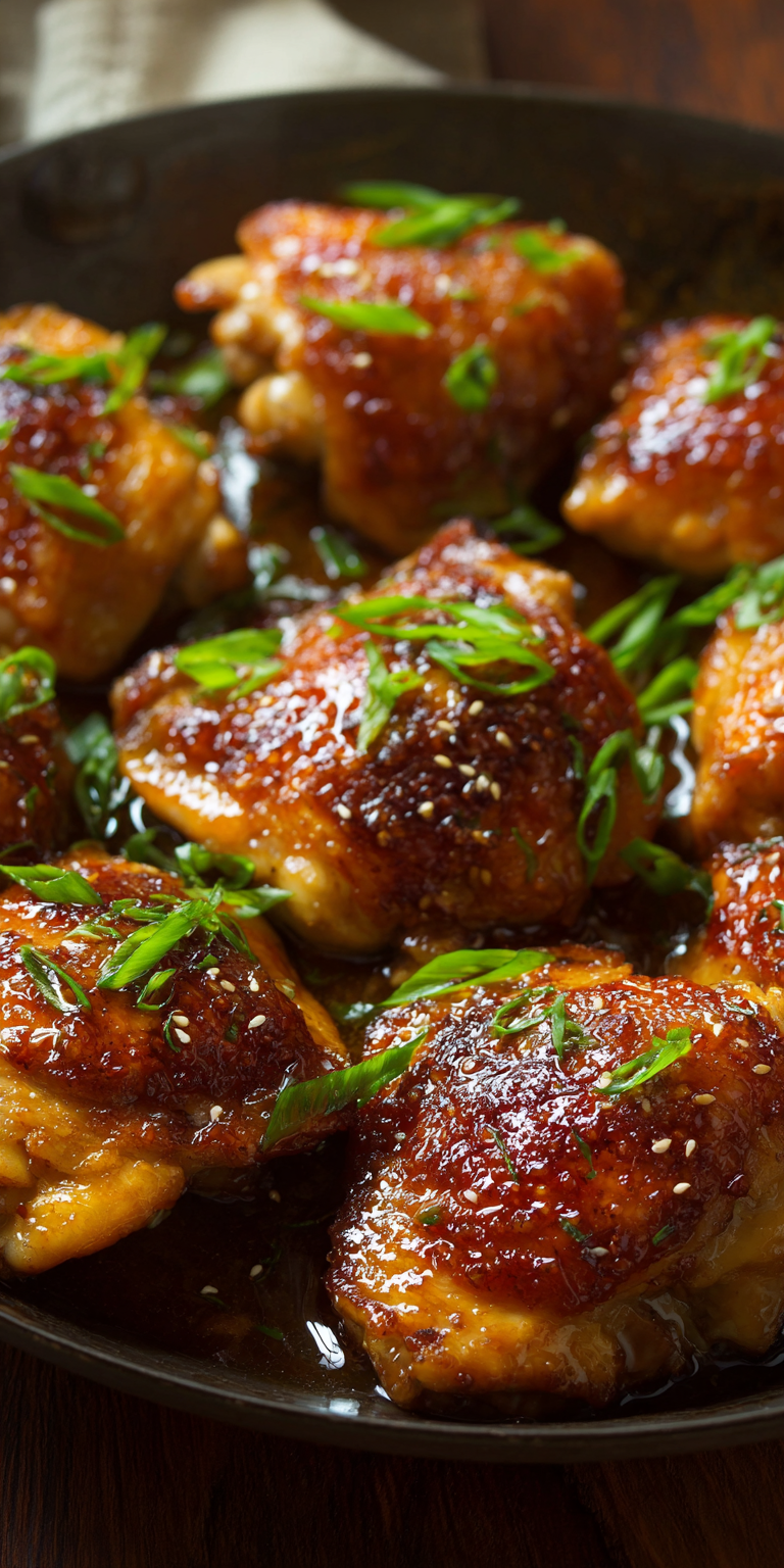 Sticky Apricot Chicken Thighs served warm with cozy spices